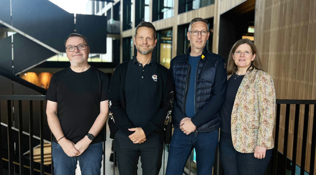 PLAIO Board of Directors.  From left: Pétur Richter, Andri Sveinsson, Árni Hrannar Haraldsson and Ásthildur Othardsdóttir, Chairman of the board.